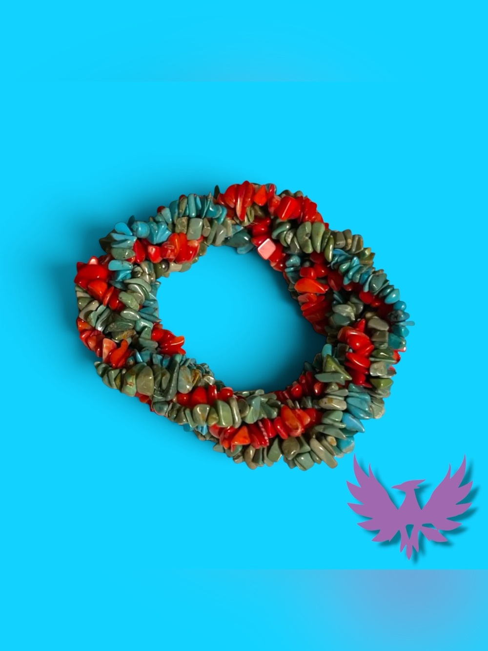 Native Turquoise and Coral Bracelet